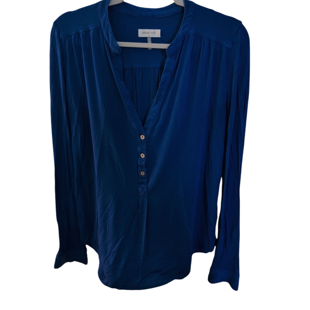 Amour Vert Deep Blue Blouse